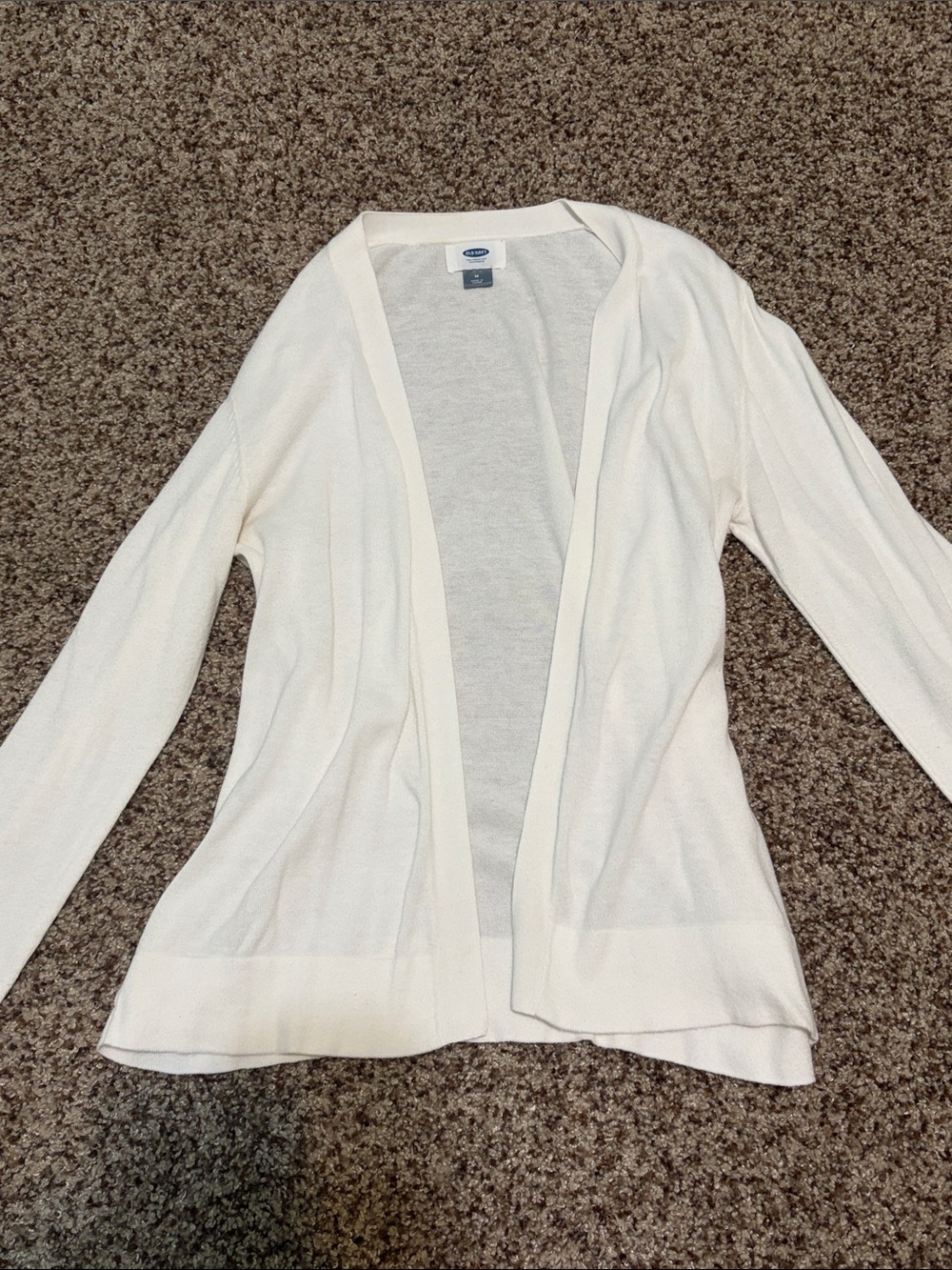 Old Navy Women's Cream Open-Front Lightweight Cardigan